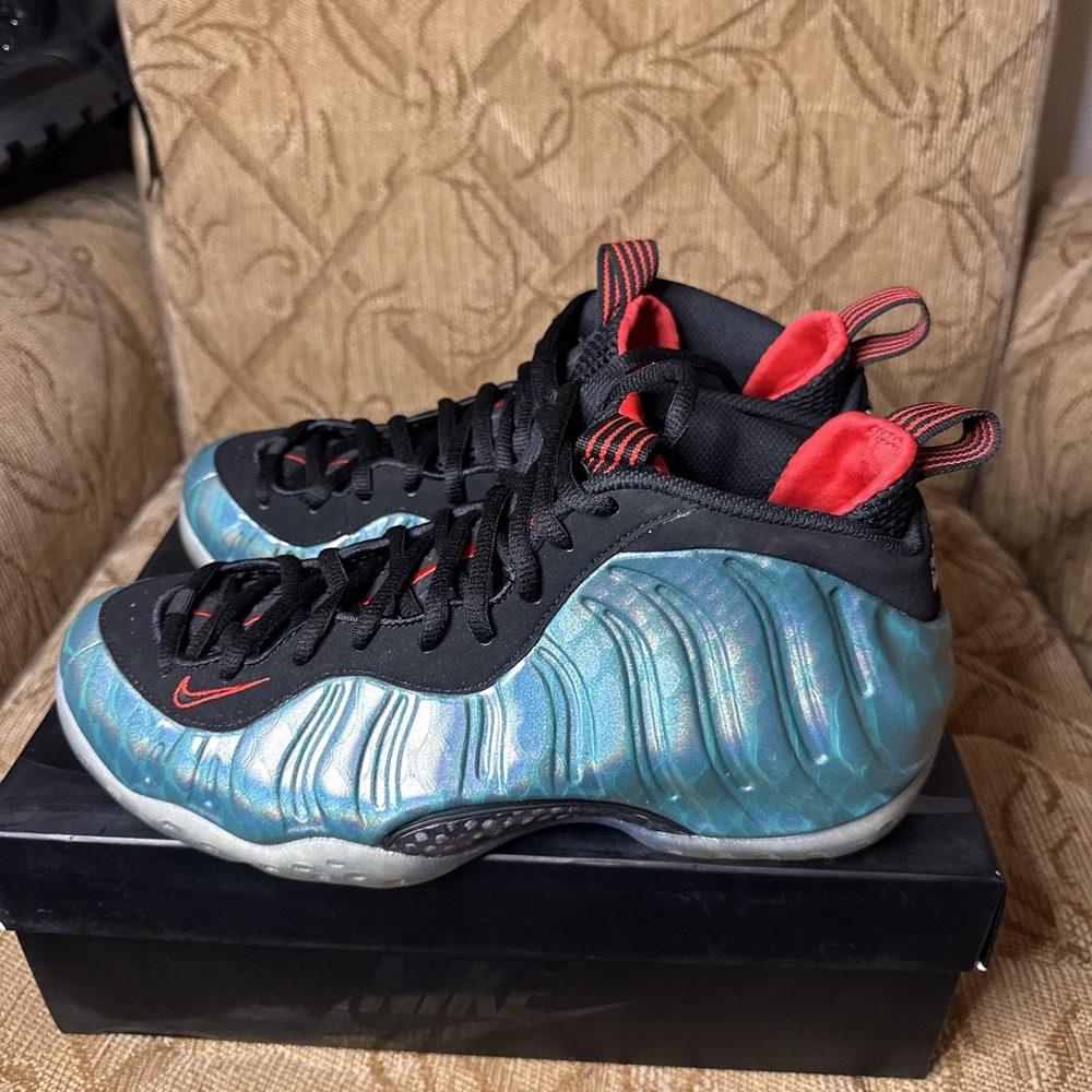 Rare Nike Air Foamposite One PRM Gone Fishing Sz 9.5 575420-300 (With Net) VNDS!